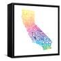 Typographic California Spring-CAPow-Framed Stretched Canvas