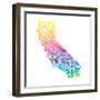 Typographic California Spring-CAPow-Framed Art Print