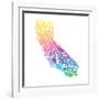 Typographic California Spring-CAPow-Framed Art Print