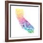 Typographic California Spring-CAPow-Framed Art Print