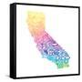 Typographic California Spring-CAPow-Framed Stretched Canvas