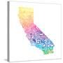 Typographic California Spring-CAPow-Stretched Canvas