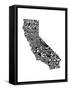 Typographic California-CAPow-Framed Stretched Canvas