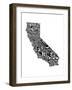 Typographic California-CAPow-Framed Premium Giclee Print