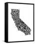 Typographic California-CAPow-Framed Stretched Canvas