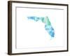 Typographic Florida Cool-CAPow-Framed Art Print