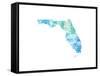 Typographic Florida Cool-CAPow-Framed Stretched Canvas