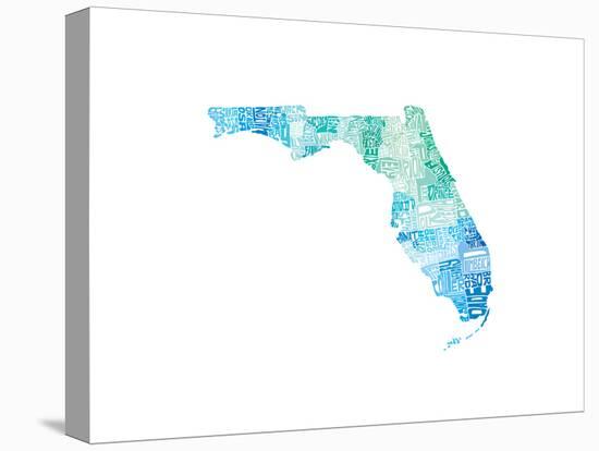 Typographic Florida Cool-CAPow-Stretched Canvas