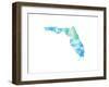 Typographic Florida Cool-CAPow-Framed Art Print