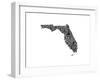 Typographic Florida-CAPow-Framed Art Print