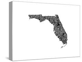 Typographic Florida-CAPow-Stretched Canvas