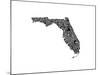 Typographic Florida-CAPow-Mounted Art Print