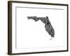 Typographic Florida-CAPow-Framed Art Print