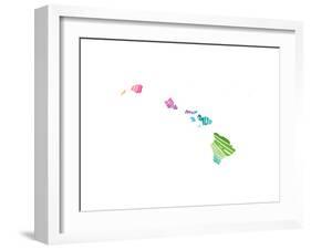 Typographic Hawaii Spring-CAPow-Framed Art Print