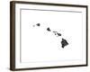 Typographic Hawaii-CAPow-Framed Art Print