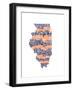 Typographic Illinois Illini-CAPow-Framed Art Print