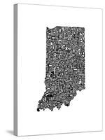 Typographic Indiana-CAPow-Stretched Canvas