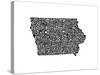 Typographic Iowa-CAPow-Stretched Canvas