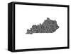 Typographic Kentucky-CAPow-Framed Stretched Canvas