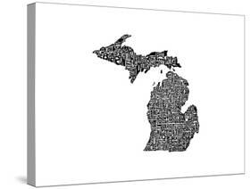 Typographic Michigan-CAPow-Stretched Canvas