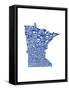 Typographic Minnesota Blue-CAPow-Framed Stretched Canvas