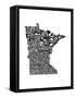 Typographic Minnesota-CAPow-Framed Stretched Canvas