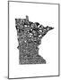 Typographic Minnesota-CAPow-Mounted Art Print