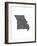 Typographic Missouri-CAPow-Framed Art Print