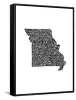 Typographic Missouri-CAPow-Framed Stretched Canvas
