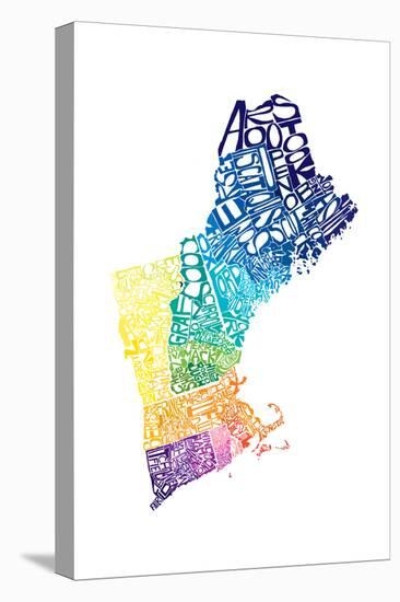 Typographic New England Spring-CAPow-Stretched Canvas