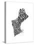 Typographic New England-CAPow-Stretched Canvas