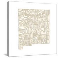 Typographic New Mexico Desert-CAPow-Stretched Canvas