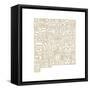 Typographic New Mexico Desert-CAPow-Framed Stretched Canvas