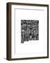 Typographic New Mexico-CAPow-Framed Art Print