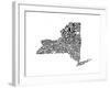 Typographic New York-CAPow-Framed Art Print