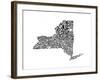 Typographic New York-CAPow-Framed Art Print