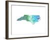 Typographic North Carolina Cool-CAPow-Framed Art Print