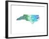 Typographic North Carolina Cool-CAPow-Framed Art Print