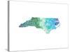 Typographic North Carolina Cool-CAPow-Stretched Canvas