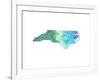 Typographic North Carolina Cool-CAPow-Framed Art Print