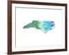 Typographic North Carolina Cool-CAPow-Framed Art Print