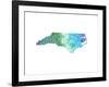 Typographic North Carolina Cool-CAPow-Framed Art Print