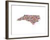 Typographic North Carolina Harvest-CAPow-Framed Art Print