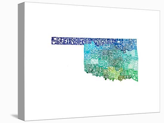 Typographic Oklahoma Cool-CAPow-Stretched Canvas