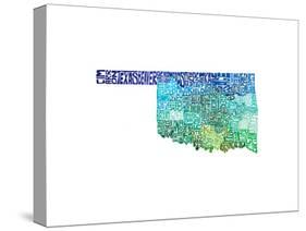 Typographic Oklahoma Cool-CAPow-Stretched Canvas