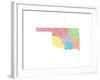 Typographic Oklahoma Regions-CAPow-Framed Art Print