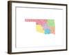 Typographic Oklahoma Regions-CAPow-Framed Art Print