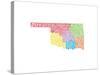 Typographic Oklahoma Regions-CAPow-Stretched Canvas