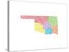 Typographic Oklahoma Regions-CAPow-Stretched Canvas