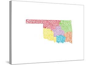 Typographic Oklahoma Regions-CAPow-Stretched Canvas